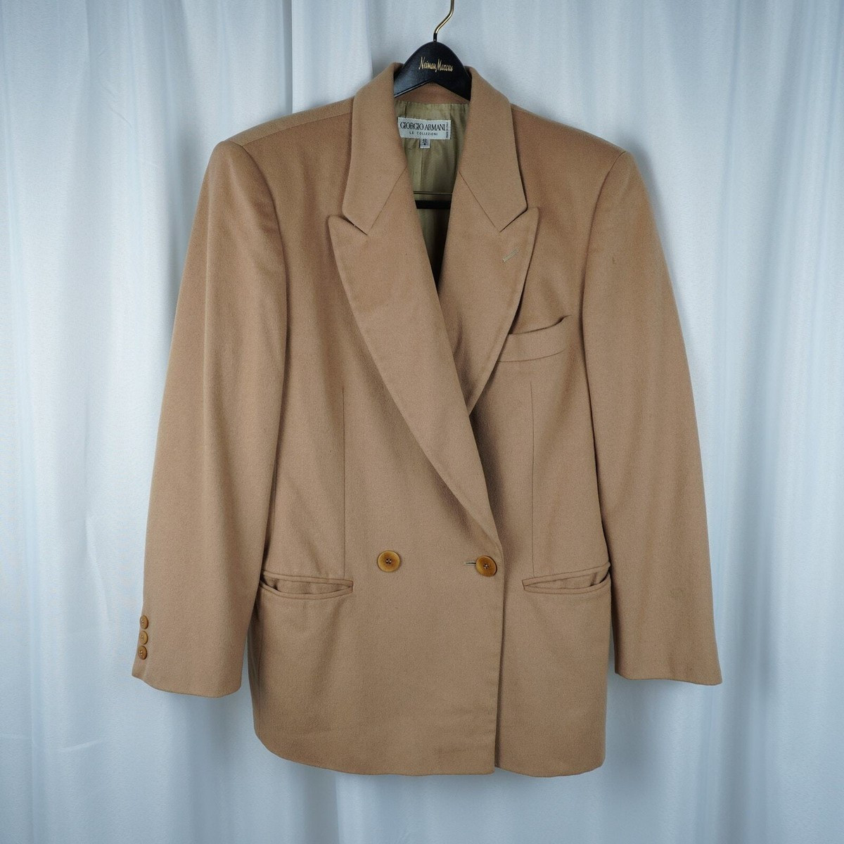Vintage Giorgio Armani Cashmere Single Button Double Breasted Blazer Jacket Sz 8  | eBay | eBay US
