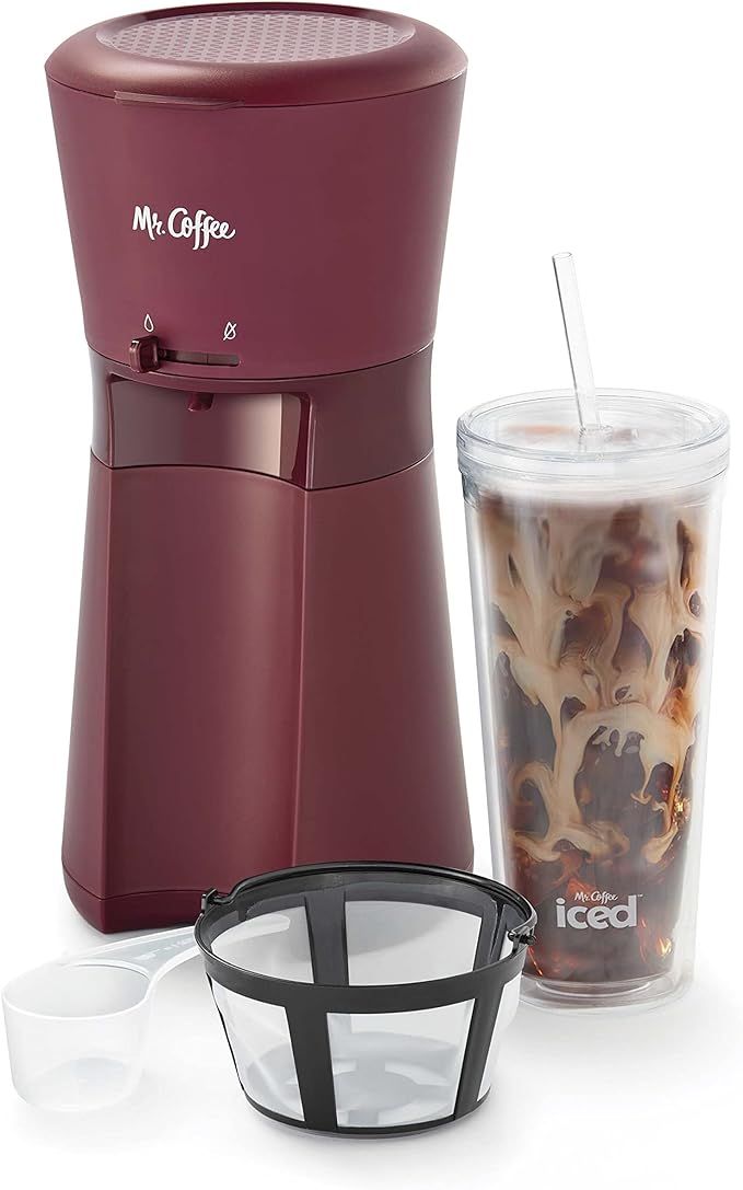 Mr. Coffee Iced Coffee Maker, Single Serve Machine with 22-Ounce Tumbler and Reusable Coffee Filt... | Amazon (US)