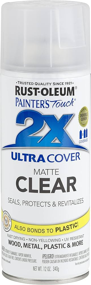 Rust-Oleum 249087 Painter's Touch 2X Ultra Cover, 12 Ounce (Pack of 1), Matte Clear, 12 Fl Oz | Amazon (US)