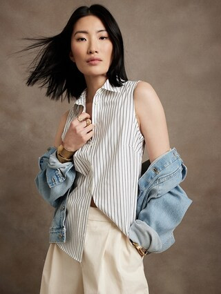 Riley Tailored-Fit Sleeveless Shirt | Banana Republic (CA)