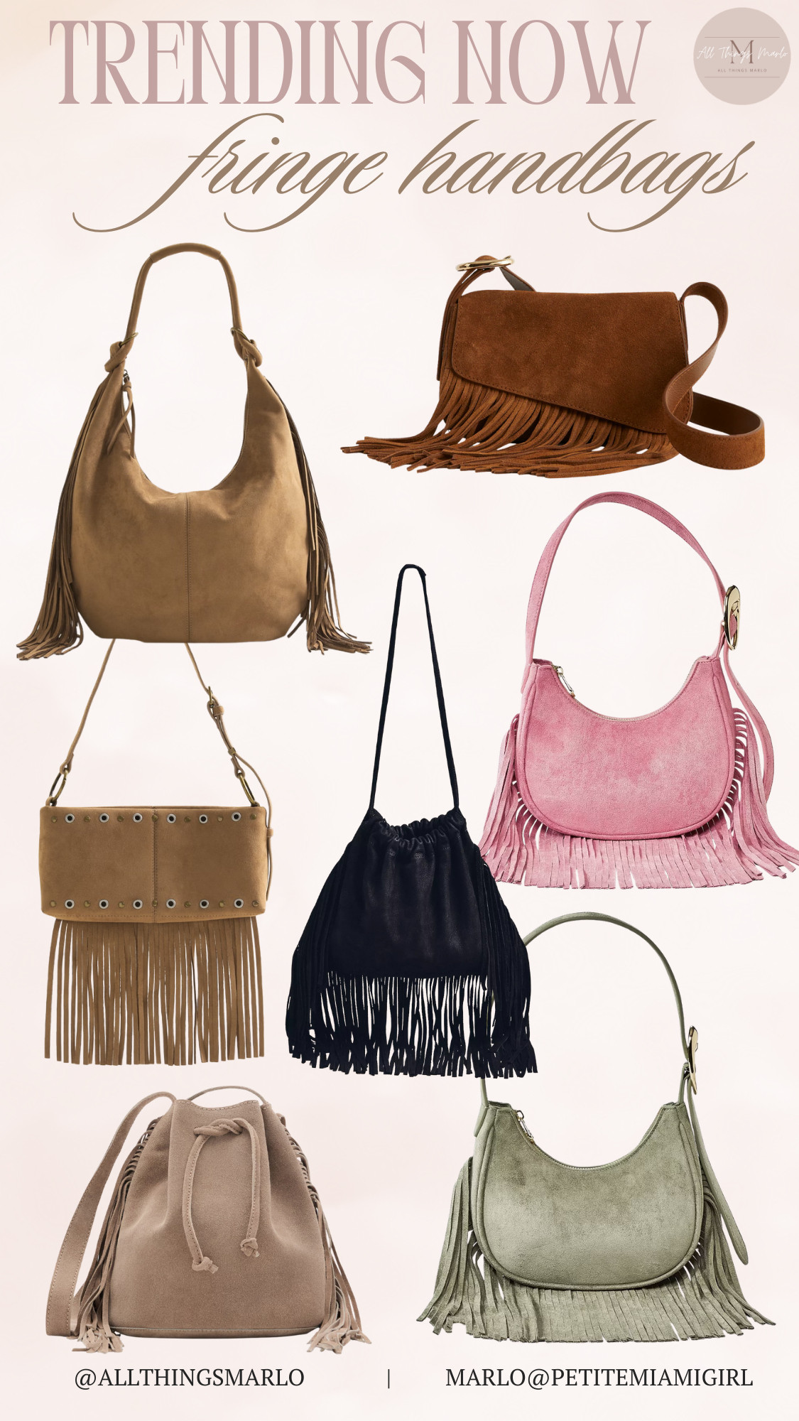 Trending now Fringe handbags 

 #LTKSeasonal #LTKWorkwear #LTKTravel