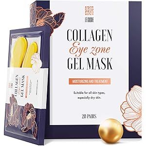 Under Eye Patches - 24K Gold Under Eye Mask Anti-Aging Hyaluronic Acid Collagen Under Eye Pads Re... | Amazon (US)