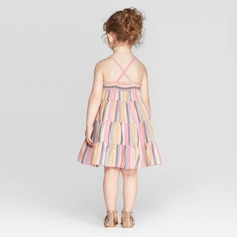 Toddler Girls' Striped A-Line Dress - Cat & Jack™ | Target