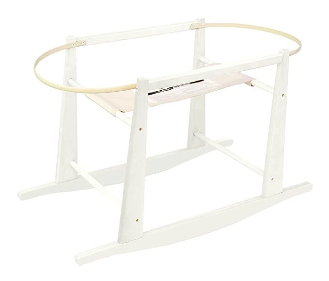 Jolly Jumper Rocking Wooden Moses Basket Stand, Antique White | Amazon (US)