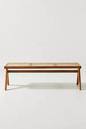 Ashton Caned Teak Bench | Anthropologie (US)