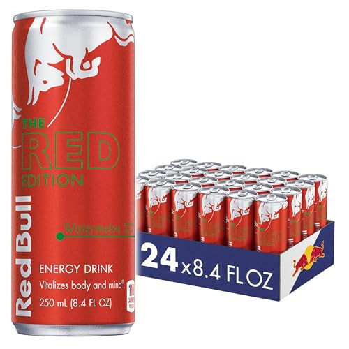 Red Bull Red Edition Watermelon Energy Drink, 8.4 Fl Oz, 24 Cans | Amazon (US)