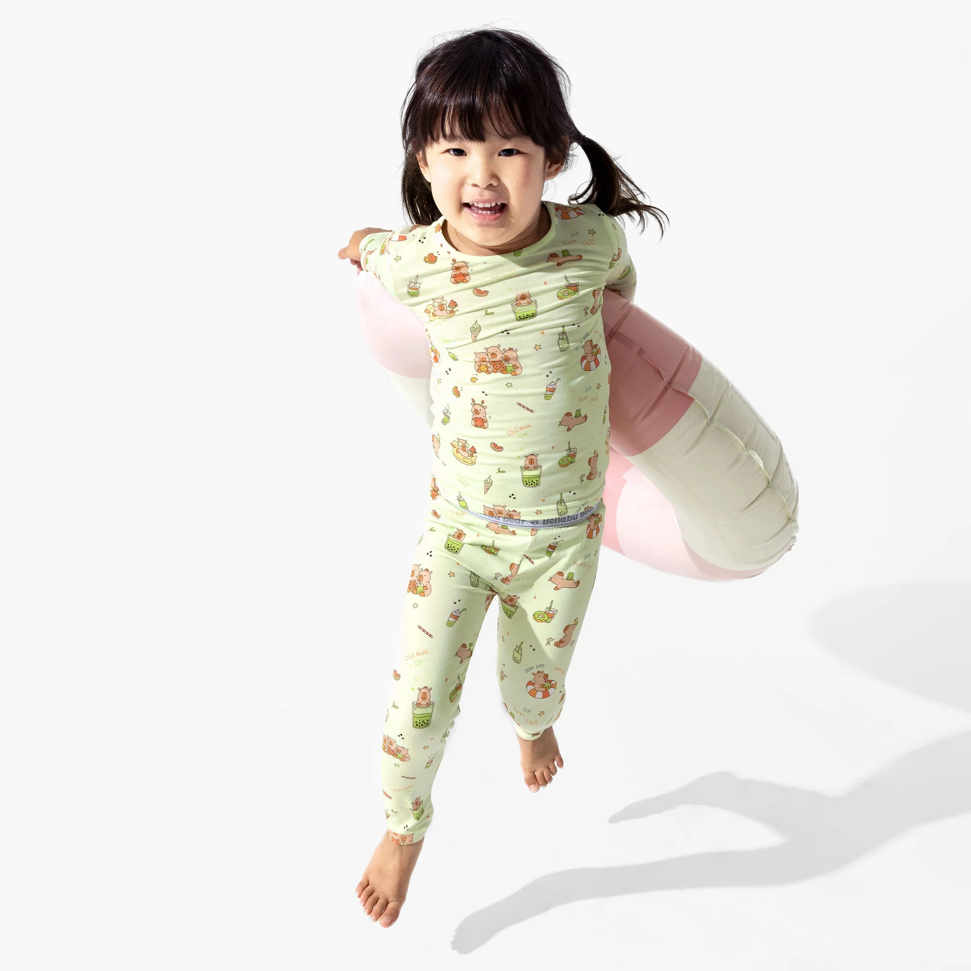 Capybara Boba Bamboo Kids Pajamas | Bellabu Bear