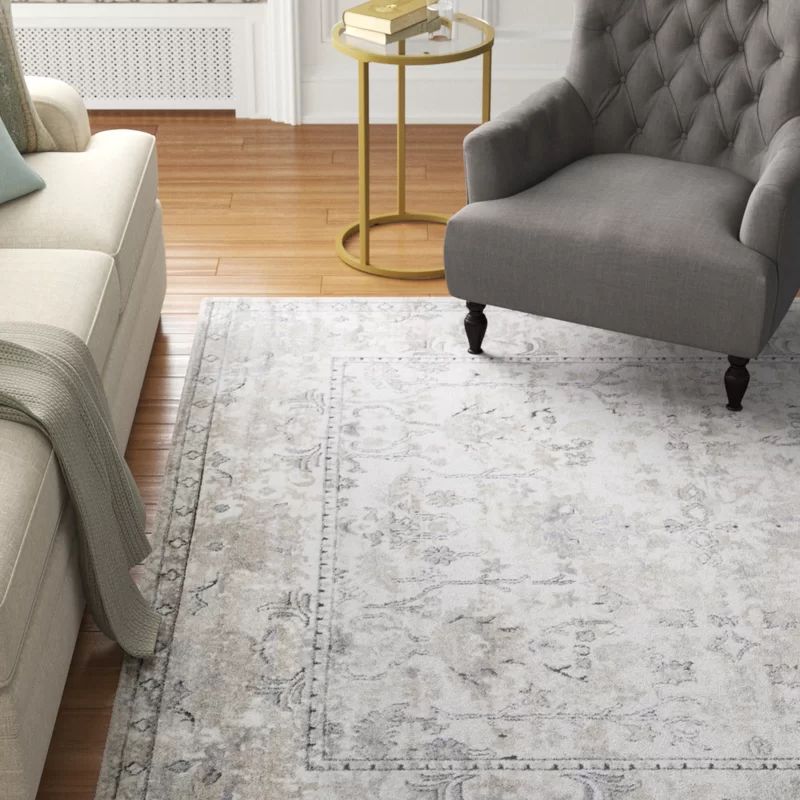 Singleton Oriental Area Rug in Ivory | Wayfair North America