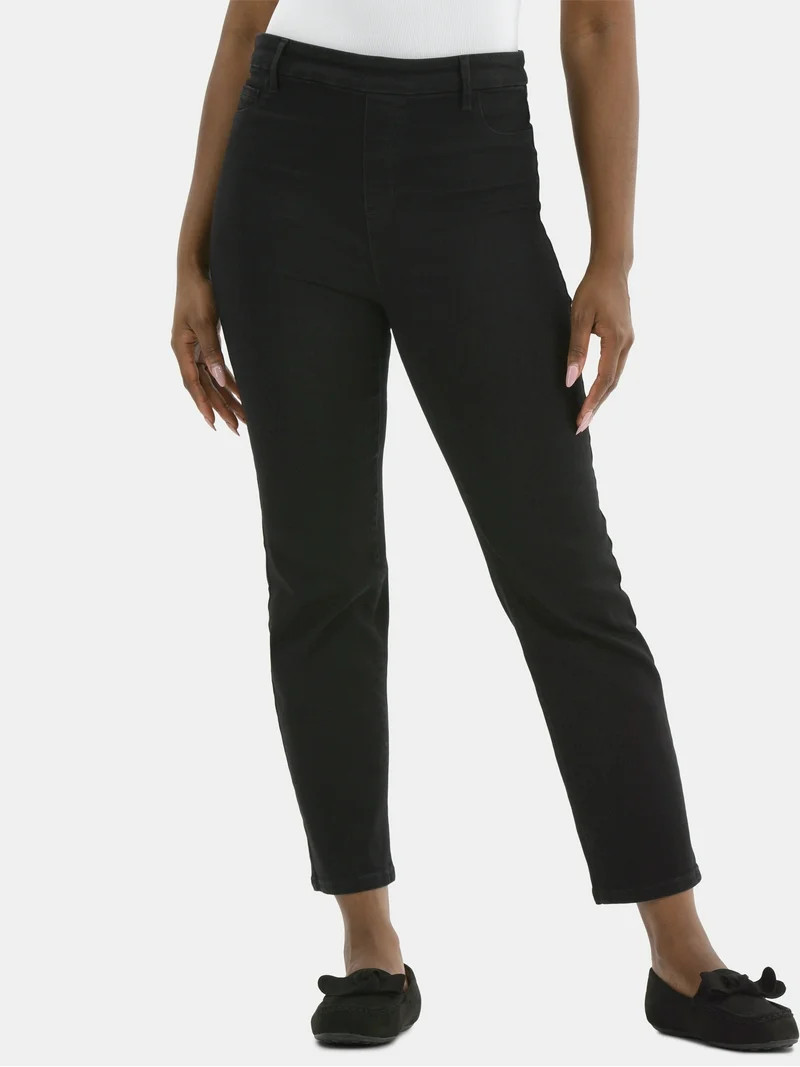 Time and Tru Women's High Rise Straight Leg Jeggings, 27.5" Inseam, Sizes XS-XXXL - Walmart.com | Walmart (US)