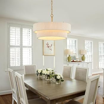 20”Hand Woven Rattan Chandelier Boho Pendant Light Adjustable Coastal Pendant Light for Kitchen... | Amazon (US)