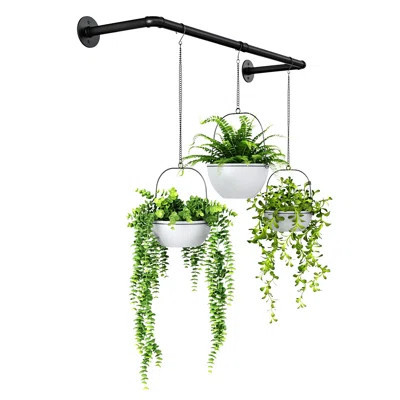 Hanging Planters For Indoor Plants Plant Hanger Indoor Hanging Plant Holder Window Plant Shelves Metal Rod(Pot&Plant Not Included) 36.2In | Wayfair North America