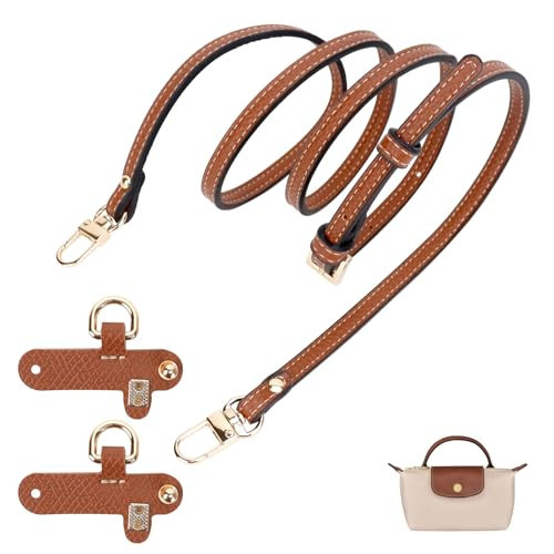 dadop Strap Kit Compatible with Longchamp Mini Bags - Leather Adjustable Purse Straps for Women's Mini Shoulder Bag, Crossbody Handbag - Purse Straps for Longchamp Mini Bags | Amazon (US)