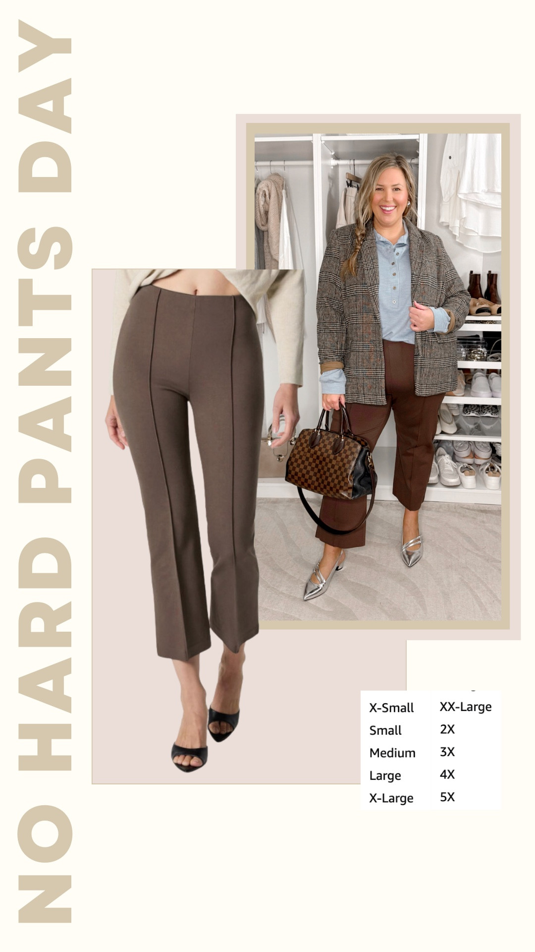 NO HARD PANTS DAY!!!

I love the drop from amazon and these pants are great! I’m in a 2x! The rest is all Amazon too- lifestride shoes and the drop 2x blazer. Top is eytino and a 3x! This is a Louis preloved bag on Amazon and can’t forget my fav teardrop silver Amazon earrings! 

#LTKSeasonal #LTKPlusSize #LTKStyleTip
