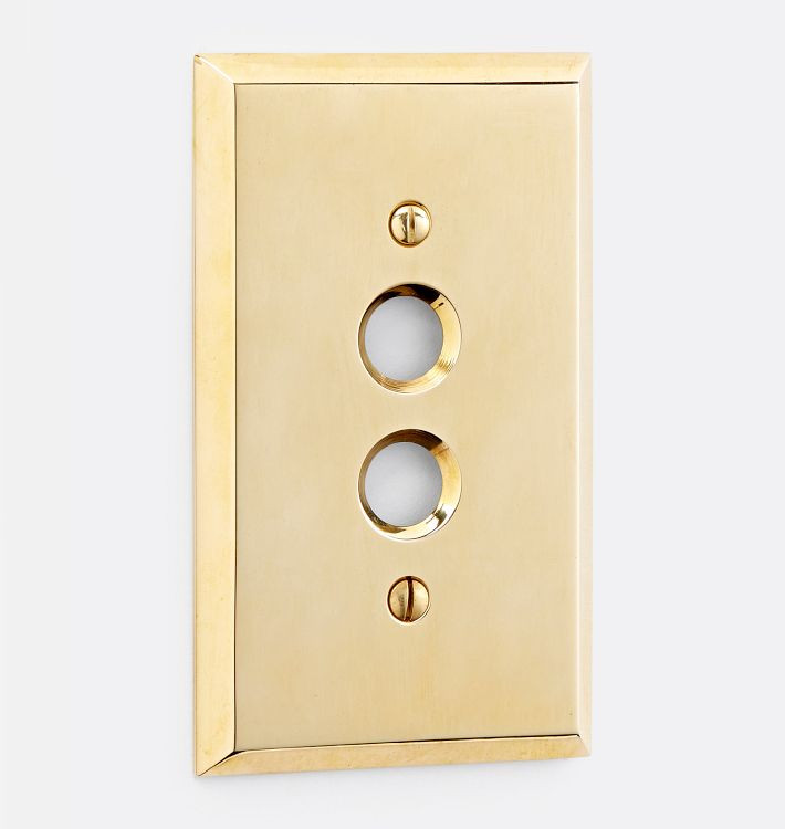 Lewis Single Push-Button Switchplate | Rejuvenation