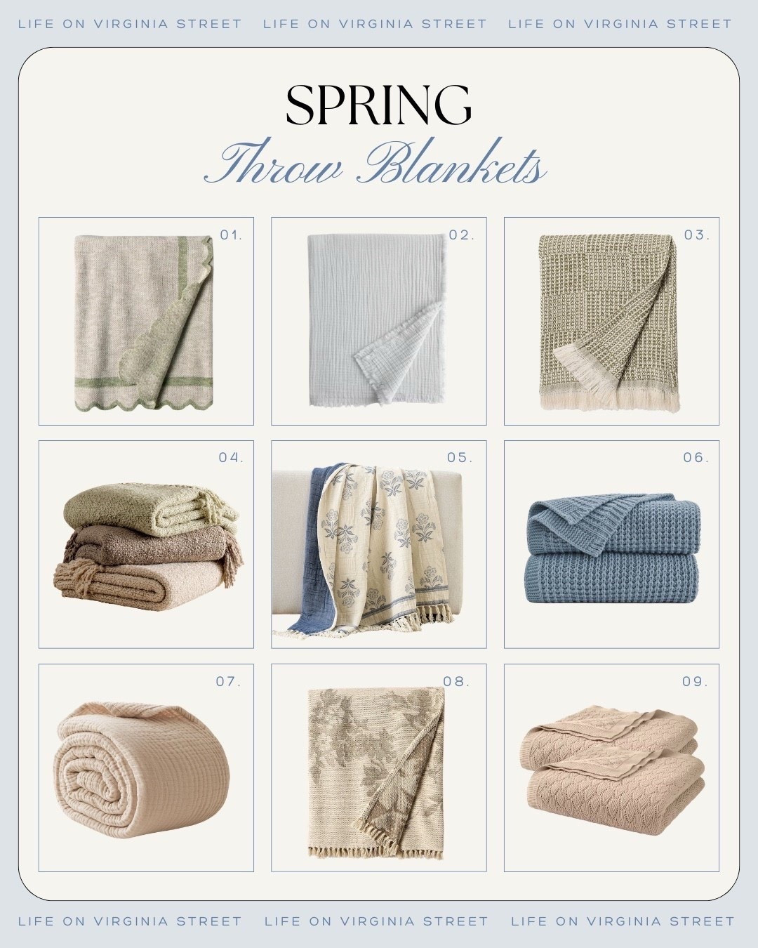 Spring throw blankets 🙌🏻🙌🏻

#LTKHome #LTKSeasonal #LTKspring

#LTKspring #LTKHome #LTKSeasonal