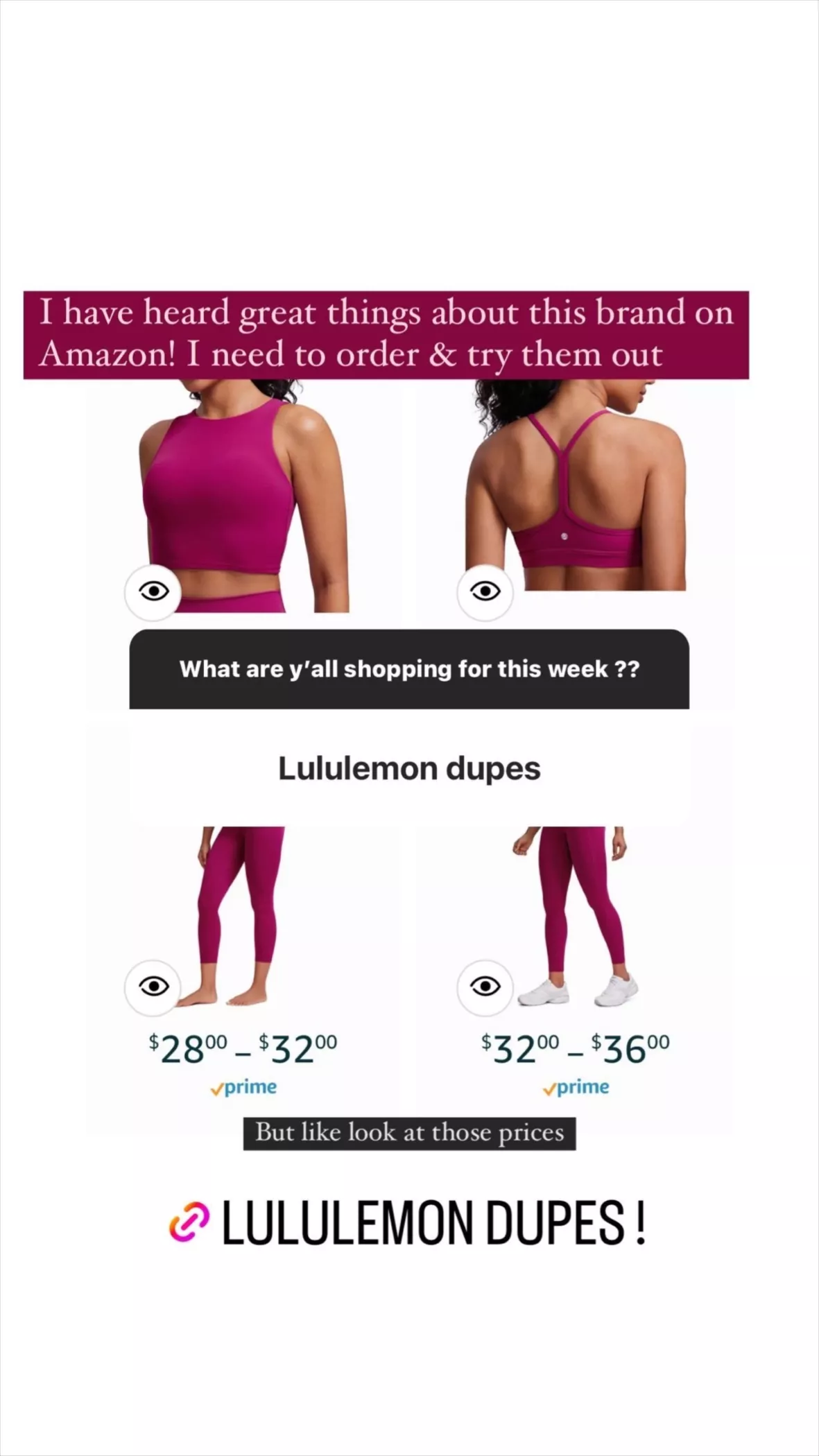Lululemon Align DUPES for Women