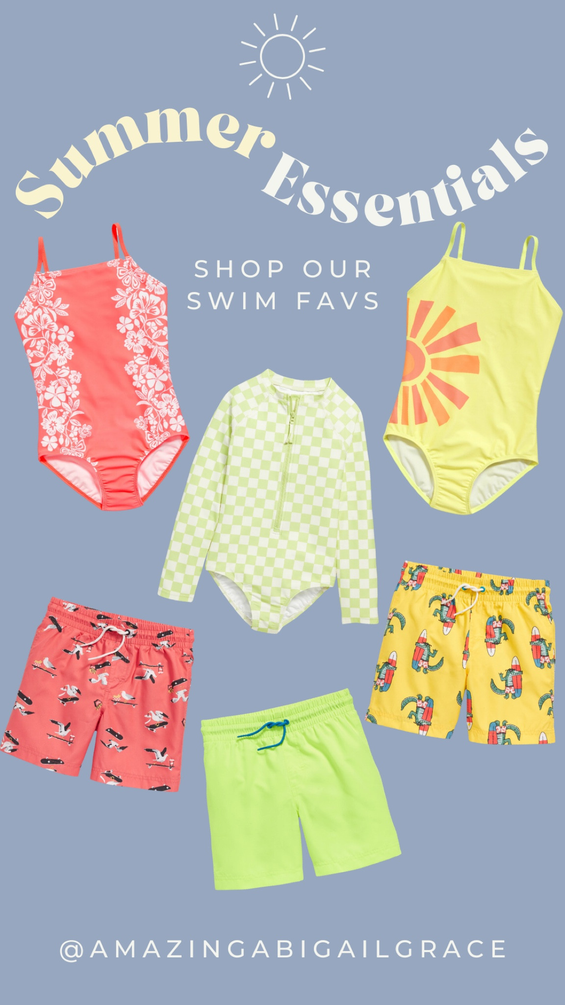 Matching family swim! 😍 #LTKBeach 

#LTKfamily #LTKkids
