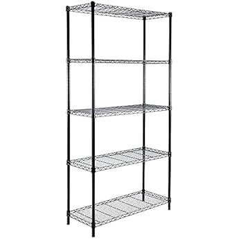 EFINE 5-Shelf Shelving Unit with 8-Hook, NSF Certified, Adjustable, Steel Wire Shelves, 150lbs Loadi | Amazon (US)