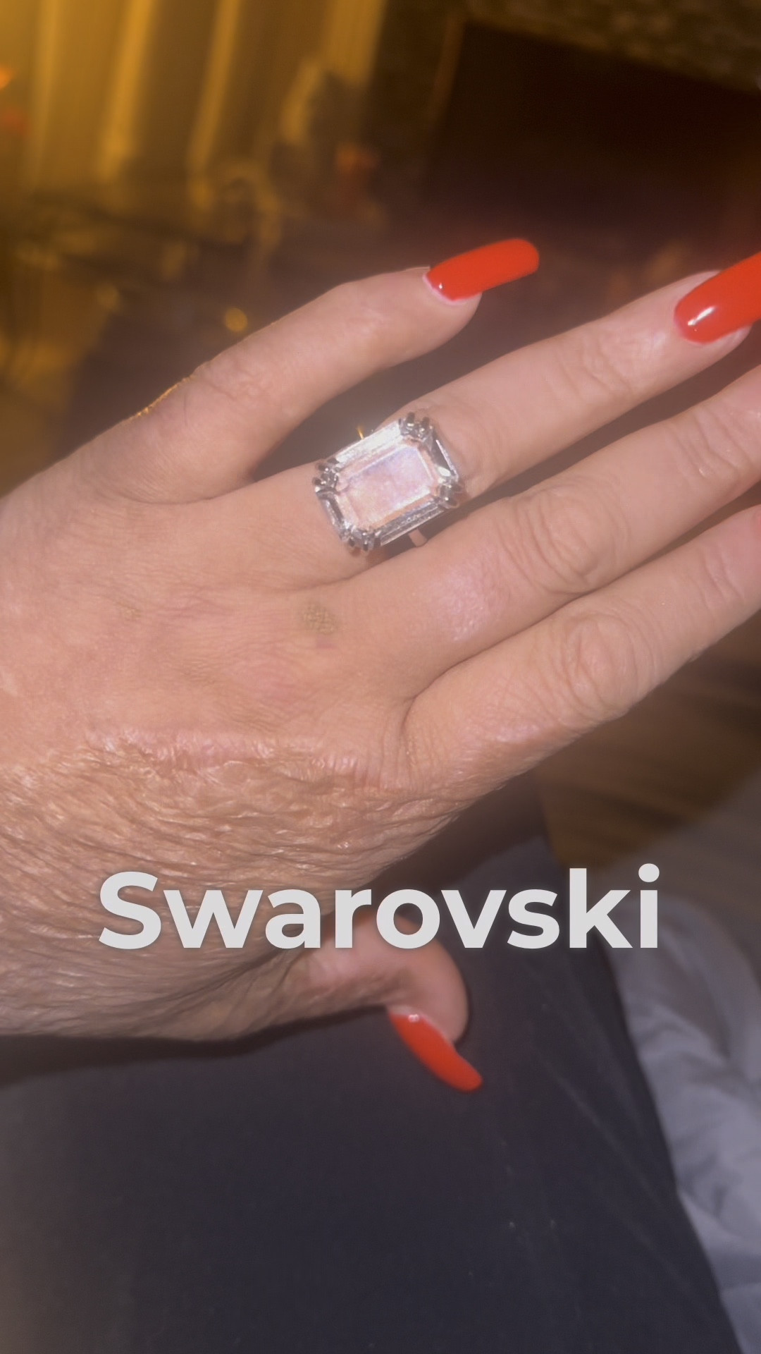 Loving this cocktail ring from the Mesmera Collection by Swarovski!💍 I have several pieces of Swarovski Crystal jewelry and this is definitely one of my favorite pieces!

This is brass plated with rhodium - I mistakenly thought it was sterling silver, but I’m very happy with it anyway - it’s just so pretty!🦋

statement ring, clear crystal, large cocktail ring

#LTKSummerSales #LTKOver40 #LTKVideo