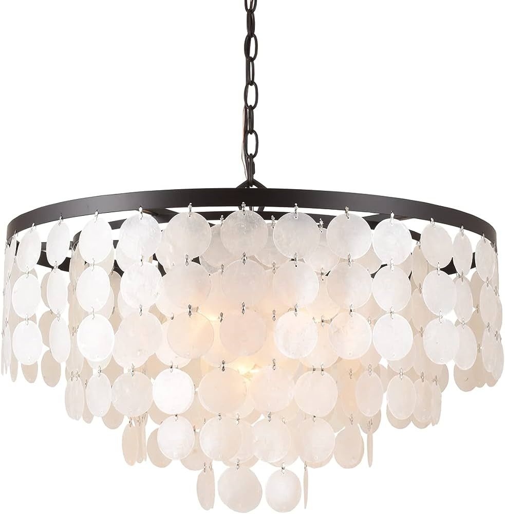 ALICE HOUSE 24" Dining Room Chandeliers, Brown Finish, 6 Light Coastal Ceiling Hanging Light for ... | Amazon (US)