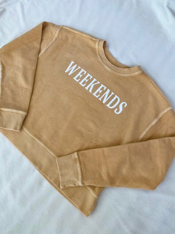 WEEKENDS- Cropped Corded Crew | Etsy (US)
