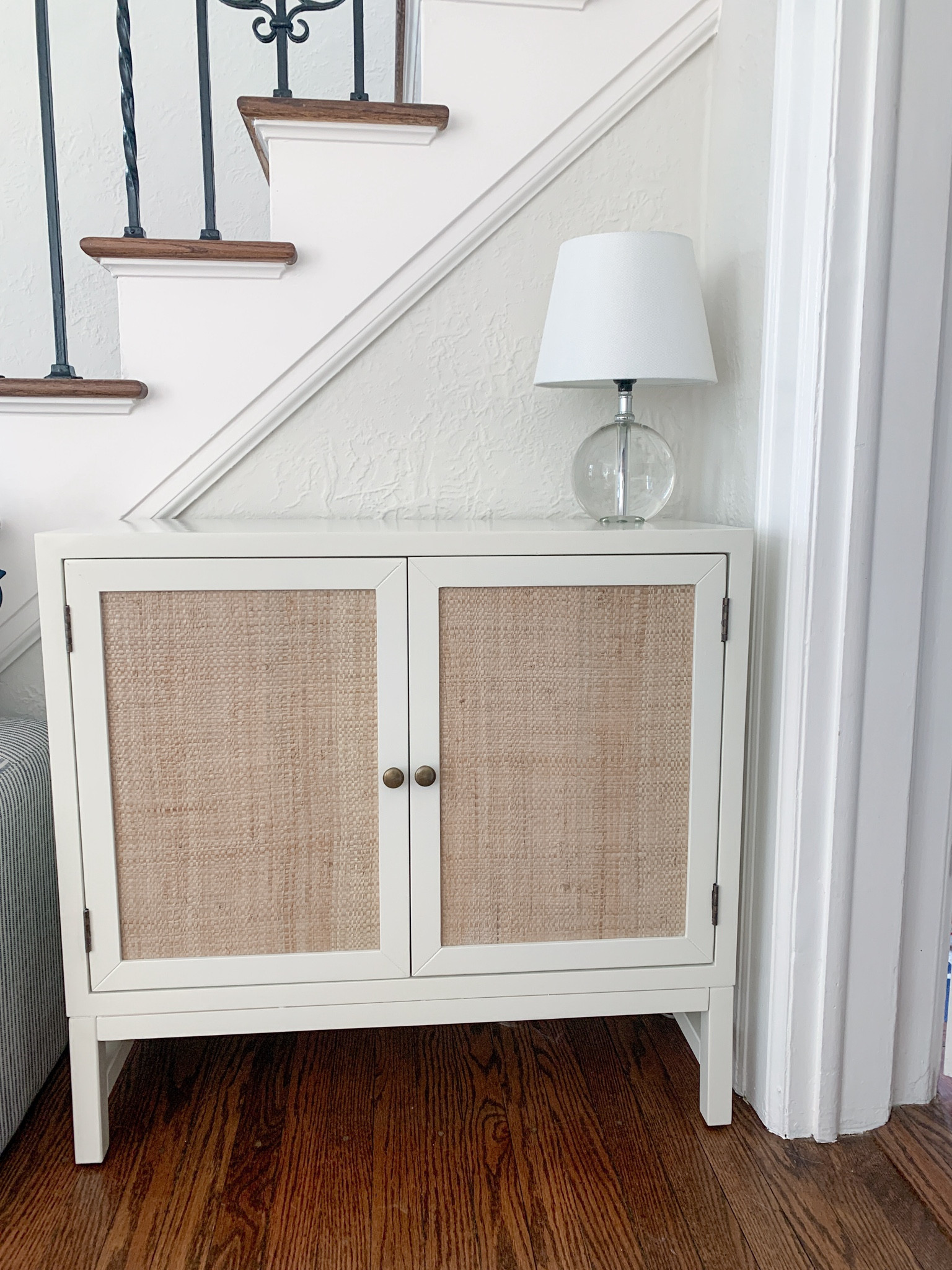 New cane cabinet in our entryway! 

#LTKHome