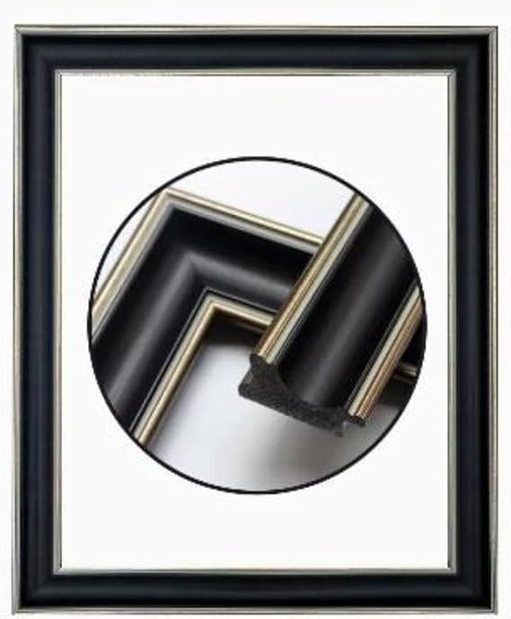 black satin with gold frame for canvas art, Made of Polystyrene,Fit for 0.1-1 inch canvas depth.A... | Amazon (US)