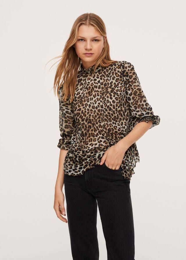Leopard print blouse | MANGO (US)