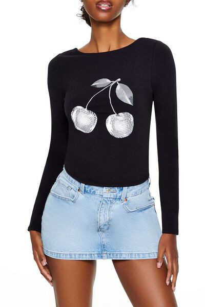 Disco Cherry Graphic Top | Forever 21