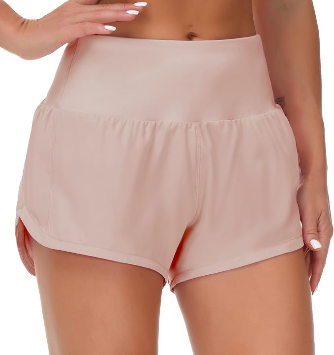THE GYM PEOPLE Women's High Waisted Running Shorts Quick Dry Workout Shorts | High Waist, Slim Fi... | Amazon (US)