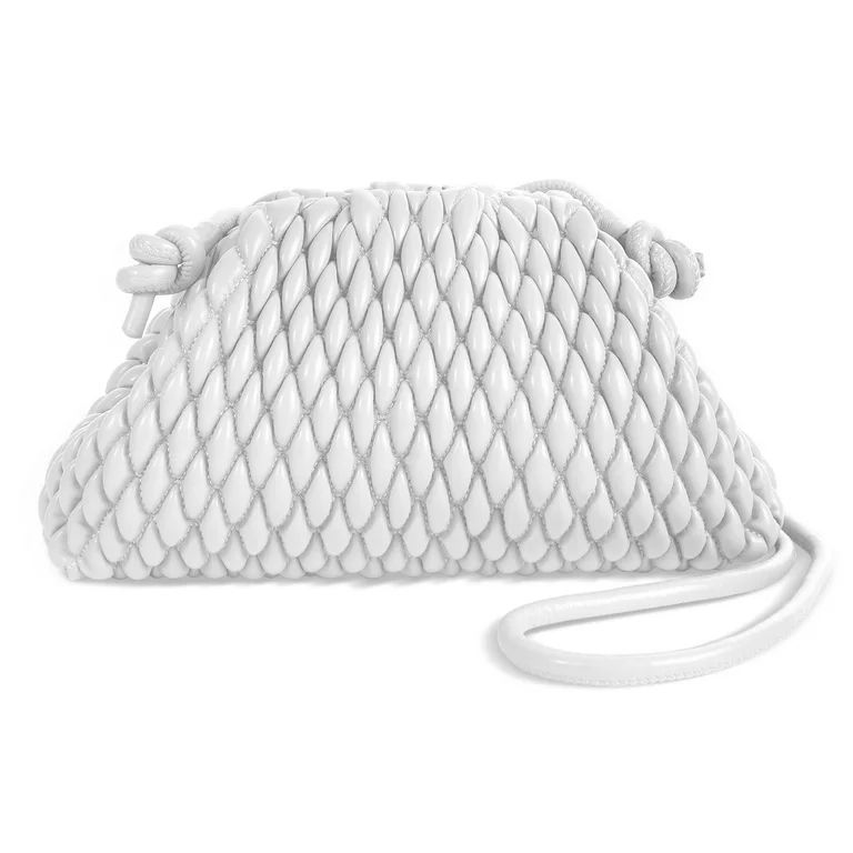ELDA Dumpling Bag for Women Quilted Clutch Handbag Cloud Purse Fashion Ruched Bag Handmade Leathe... | Walmart (US)