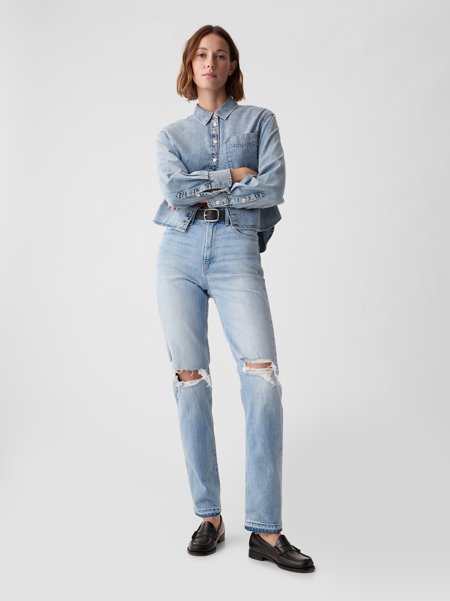 High Rise Cheeky Straight Jeans | Gap (US)
