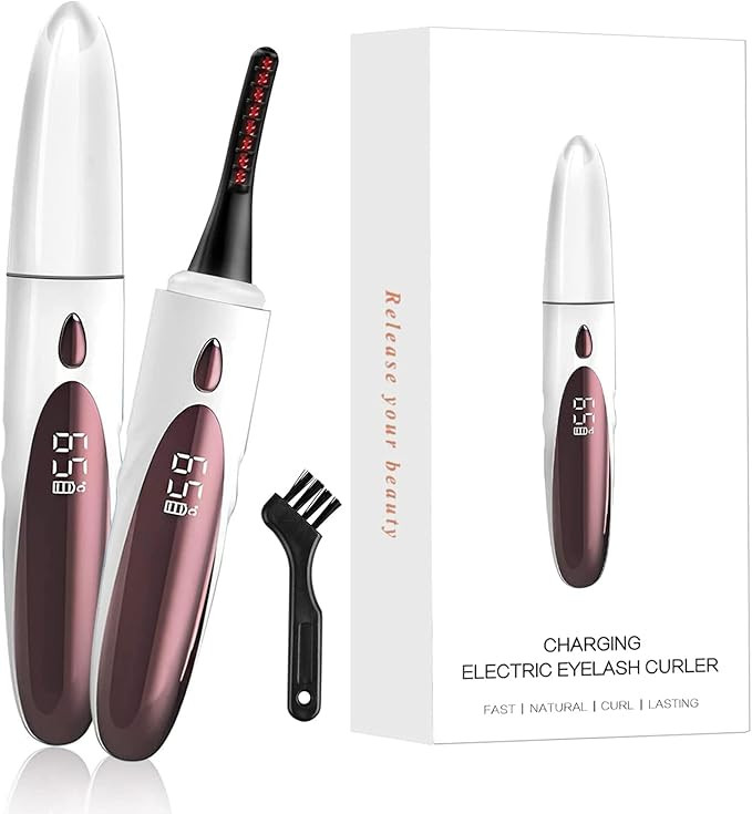 Heated Eyelash Curlers,Electric Eyelash Curlers,8 Seconds Fast Heating,Double-Sided Anti-Burn Hea... | Amazon (US)