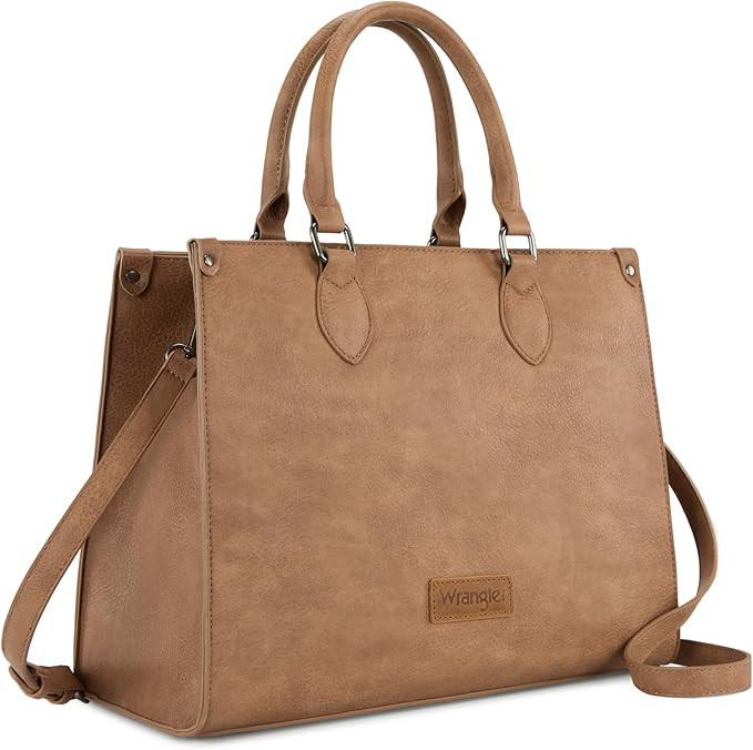 Montana West X Wrangler Large Tote Bag for Women, Western Purse Work Shoulder Handbag with Crossb... | Amazon (US)