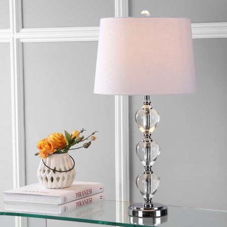 Cole 27" Crystal LED Table Lamp, Clear/Chrome | Walmart (US)