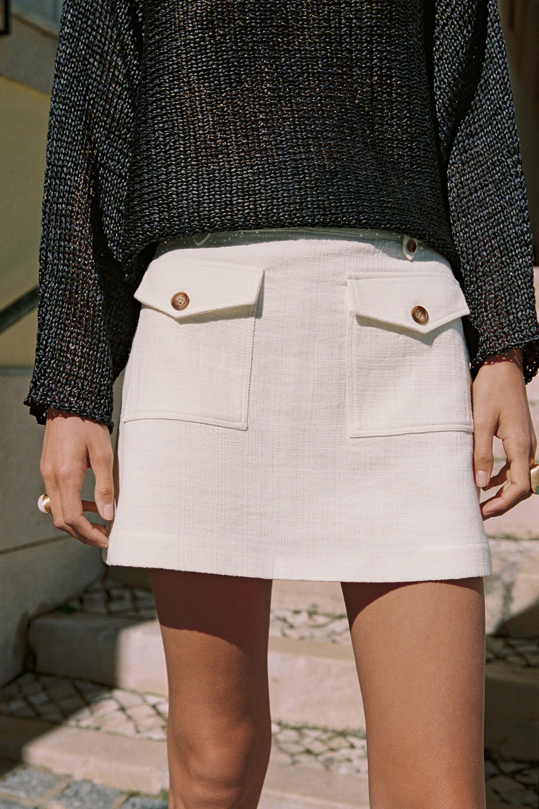 RUSTIC WEAVE SKORT | Zara UK