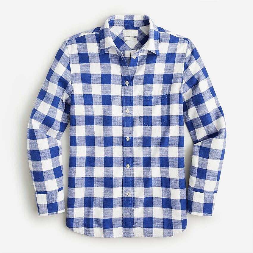 J.Crew: Classic-fit Flannel Shirt In Buffalo Check For Women | J.Crew US