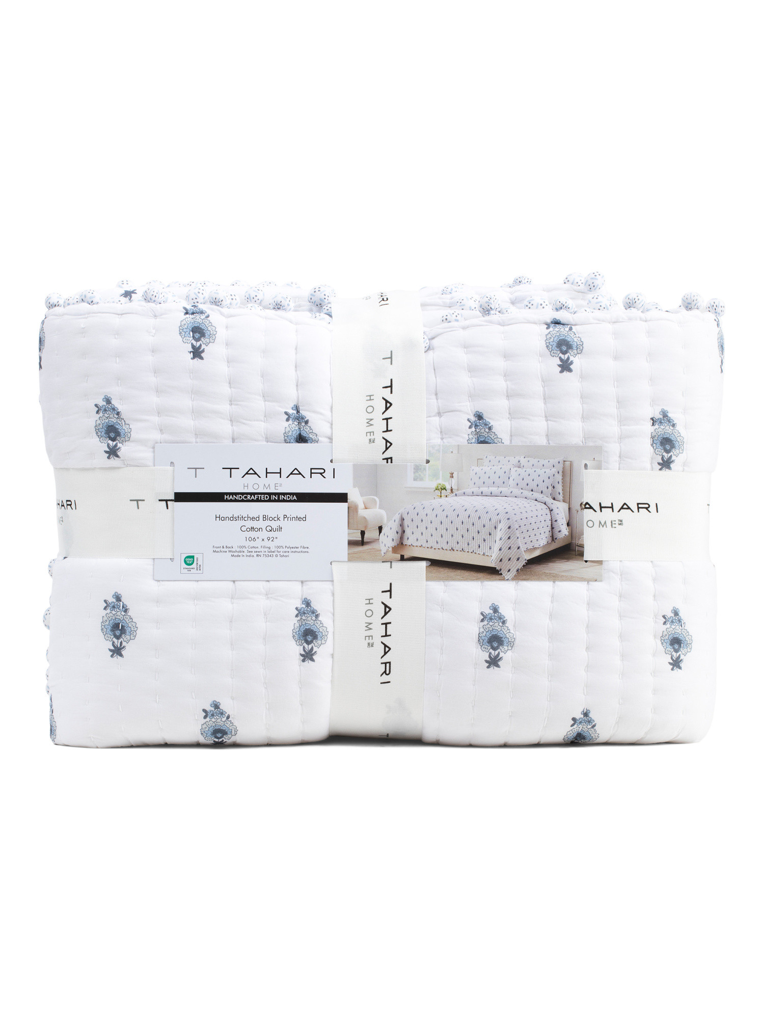Cotton Block Print Quilt | Marshalls