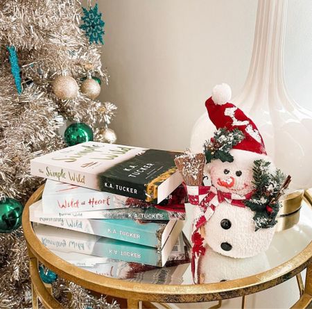 Books, romance books, gold table, Christmas tree, Christmas ornaments, snowman

#LTKSeasonal #LTKHoliday #LTKhome