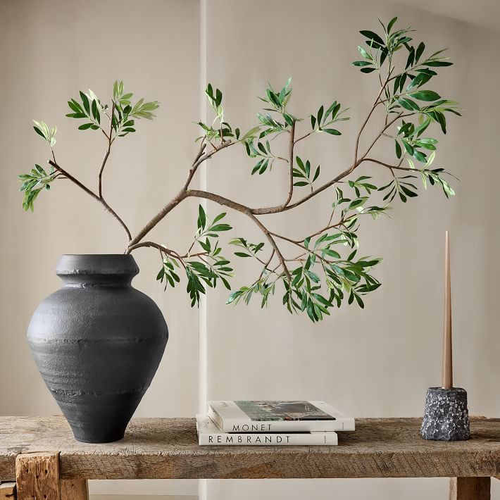 Faux Black Olive Branch, Green | West Elm (US)