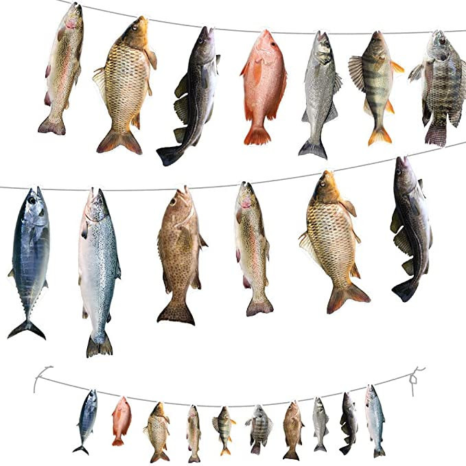 Gone Fishing String Hanging Banner for Birthday Welcome Home Vacation Family Reunion Bass Fishing... | Amazon (US)
