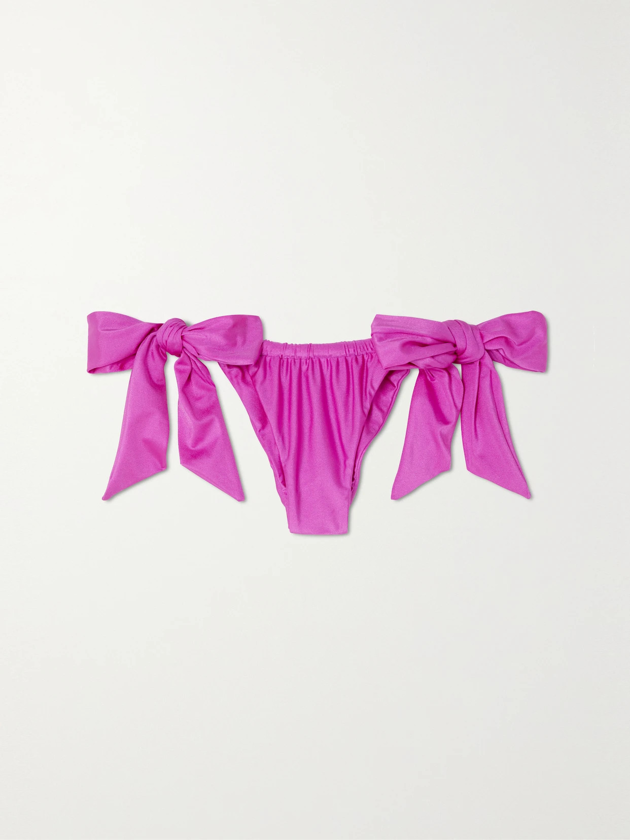 Faithfull The Brand - Costa Bow-detailed Stretch-econyl® Bikini Briefs - Pink | NET-A-PORTER (US)