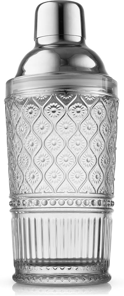 Godinger Cocktail Shaker, Martini Shaker, Glass Cocktail Shaker, Vintage Decor - 17oz, Claro Coll... | Amazon (US)