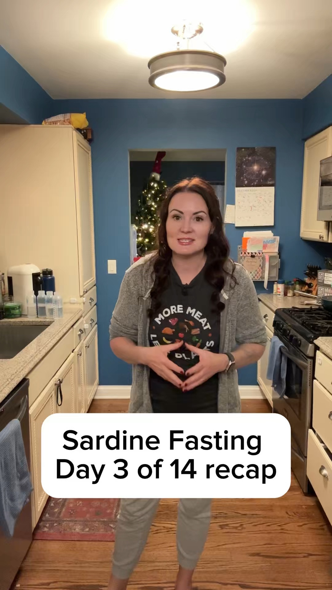 Day 3 of 14 sardine fasting recap. Lost .2 lbs to 153.6 lbs. I ate two cans of sardines today. This will be my longest sardine fast yet as I’ve done several 3 & 4 day, one 7 day, and one 10 day sardine fast. If you’d like more info on sardine fast, head to my YouTube channel (link in bio) and check out my sardine fasting playlist 🐟

Today’s sardine recipe is sardines and eggs:

2 cans sardines
1 tbsp butter
2 large eggs
Sprinkle of garlic powder, salt, & pepper 

1. Heat butter in medium sized frying pan
2. Add sardines and cook for several minutes, moving them around the pan
3. Add eggs and scramble together with the sardines 
4. Add salt and spices
5. After about 3-5 minutes of cooking, remove from heat and allow to cool for a couple minutes before eating

Be sure to subscribe to my YouTube channel for the full results video, including updated bloodwork, and DEXA scan. 😍#carnivore #carnivorediet #carnivorelifestyle #carnivorewoman #animalbased #meat #lchf #sardines #sardinefasting