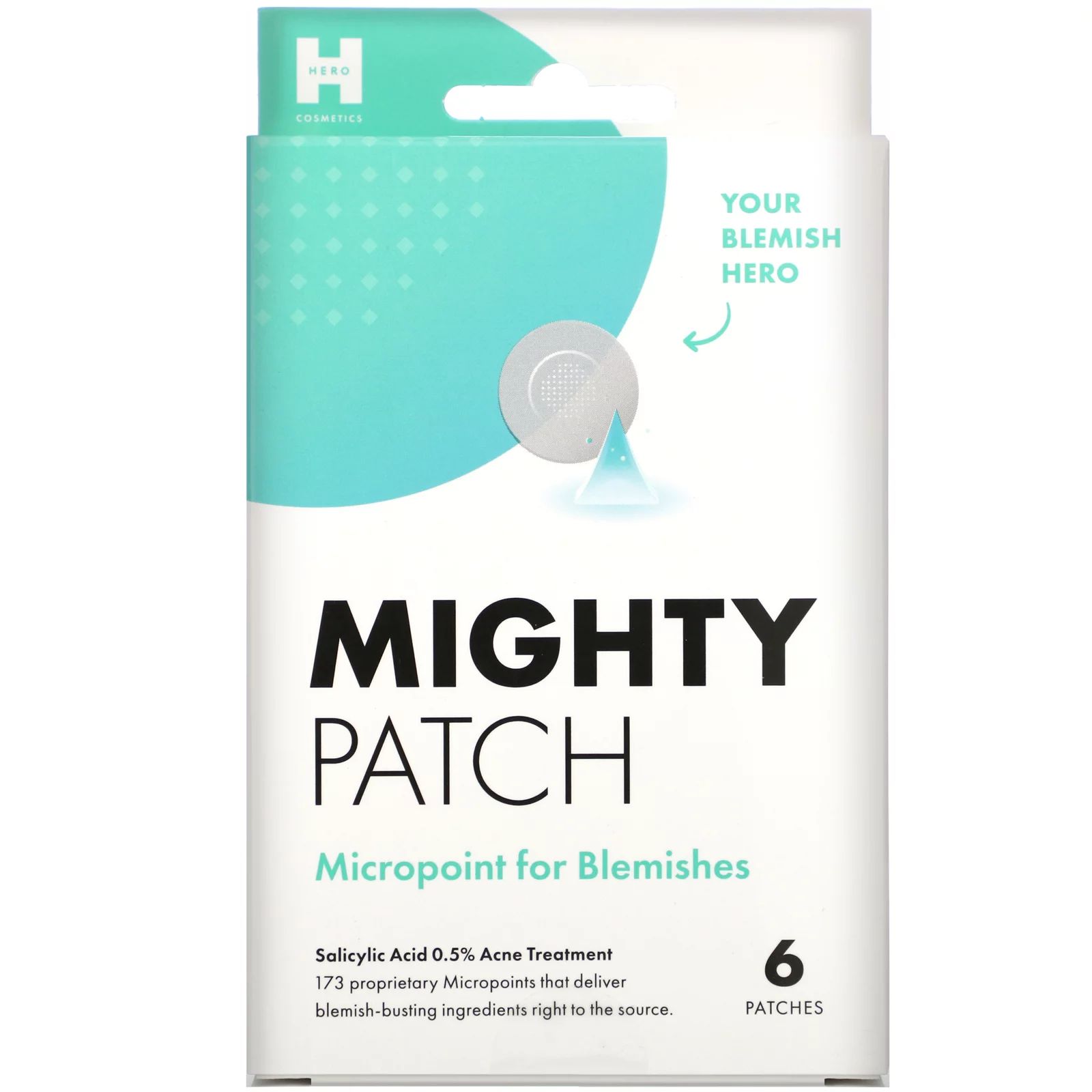 Mighty Patch, Micropoint for Blemishes, 6 Patches, Hero Cosmetics - Walmart.com | Walmart (US)