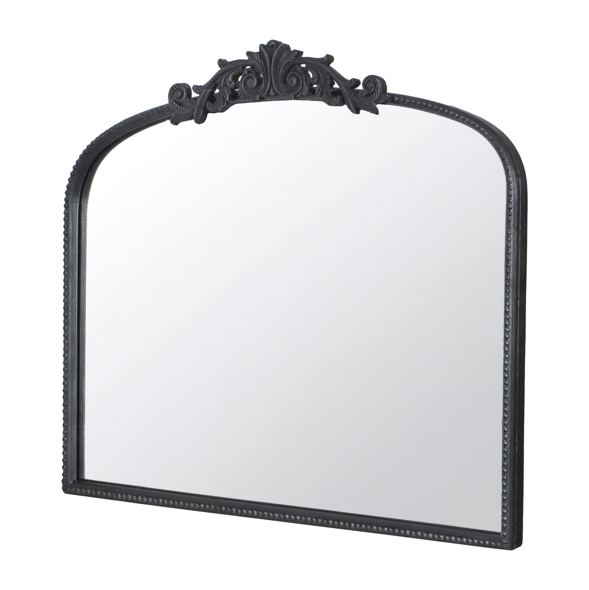 A&B Home Arched Vertical Mirror-Wall Mirror with Black Metal Frame,40"x31" Large Arch Mirror for Bat | Amazon (US)