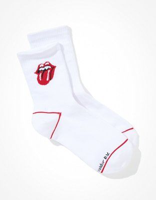 AE Rolling Stones '90s Crew Socks | American Eagle Outfitters (US & CA)