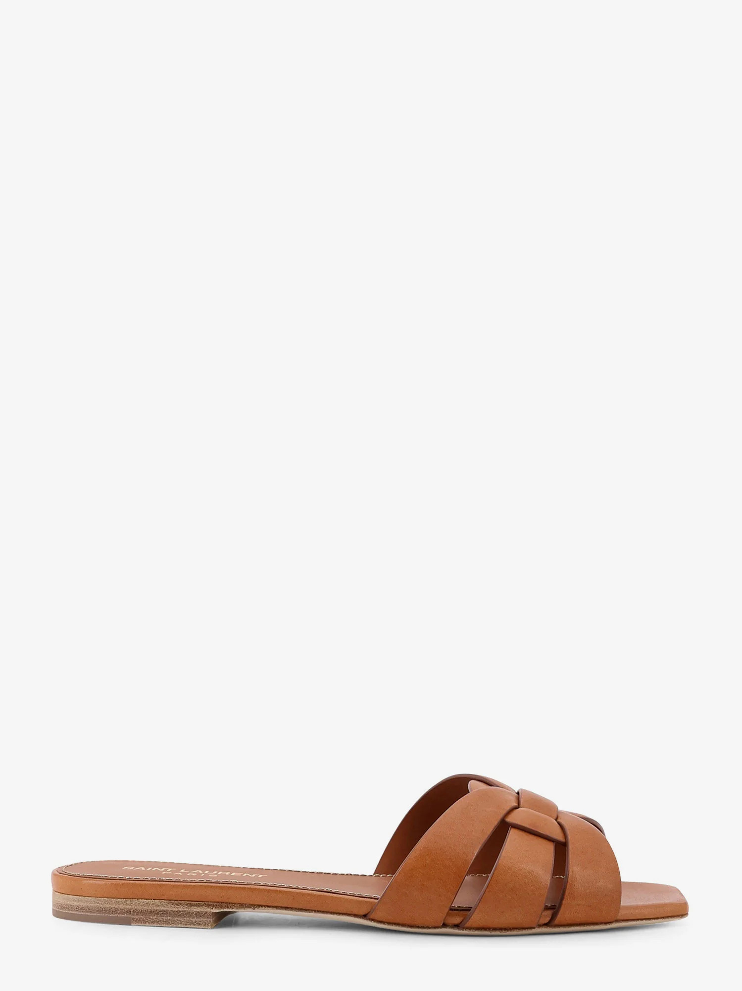 Tribute 05 Flat leather sandals - SAINT LAURENT - gender_Woman | Nugnes 1920