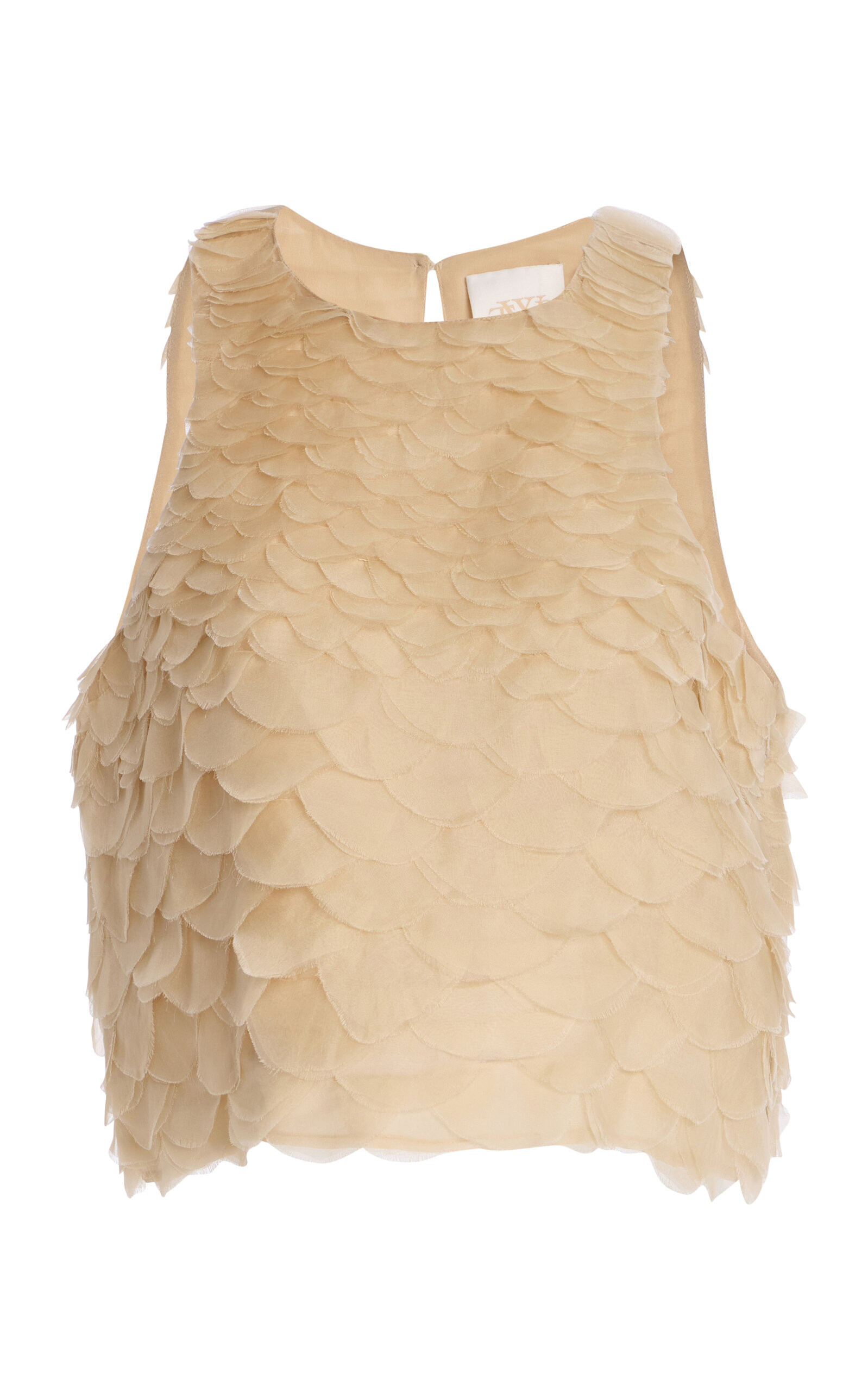 Fishscale Shell Embellished Silk Top | Moda Operandi (Global)