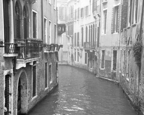 Venice Wall Art, Venice Print, Black and White Photography, Italy, Canal, Windows, Doors, Balconi... | Etsy (US)